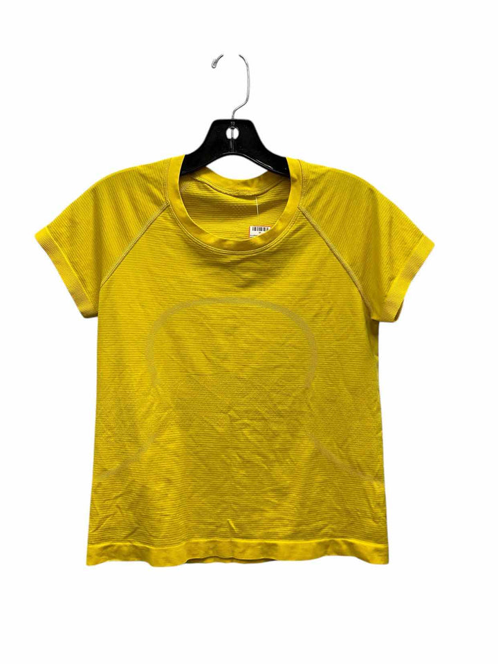 Lululemon Size 8 Yellow Athletic Short Sleeve