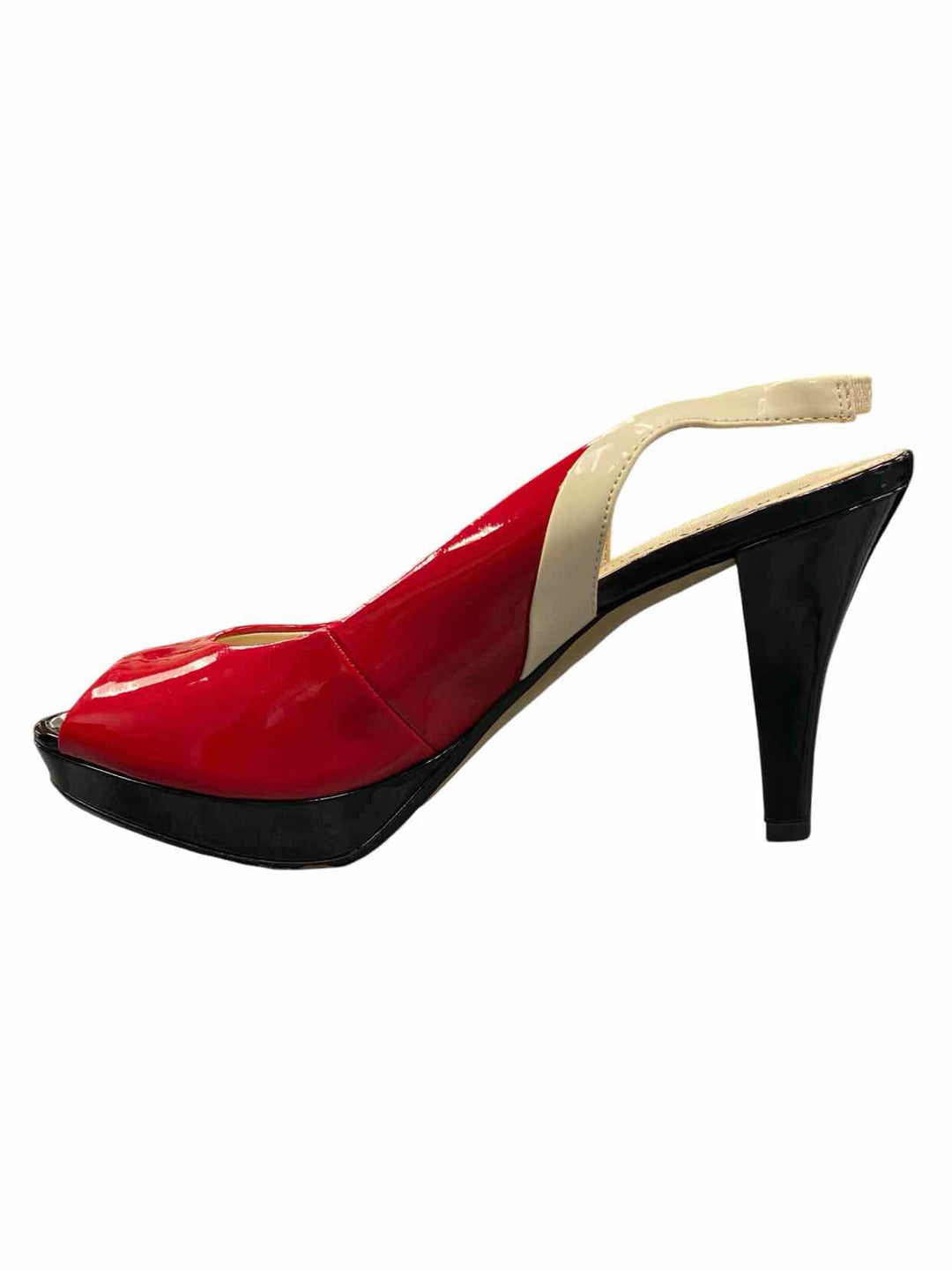 Anne Klein Shoe Size 8.5 Red Black/White Heels