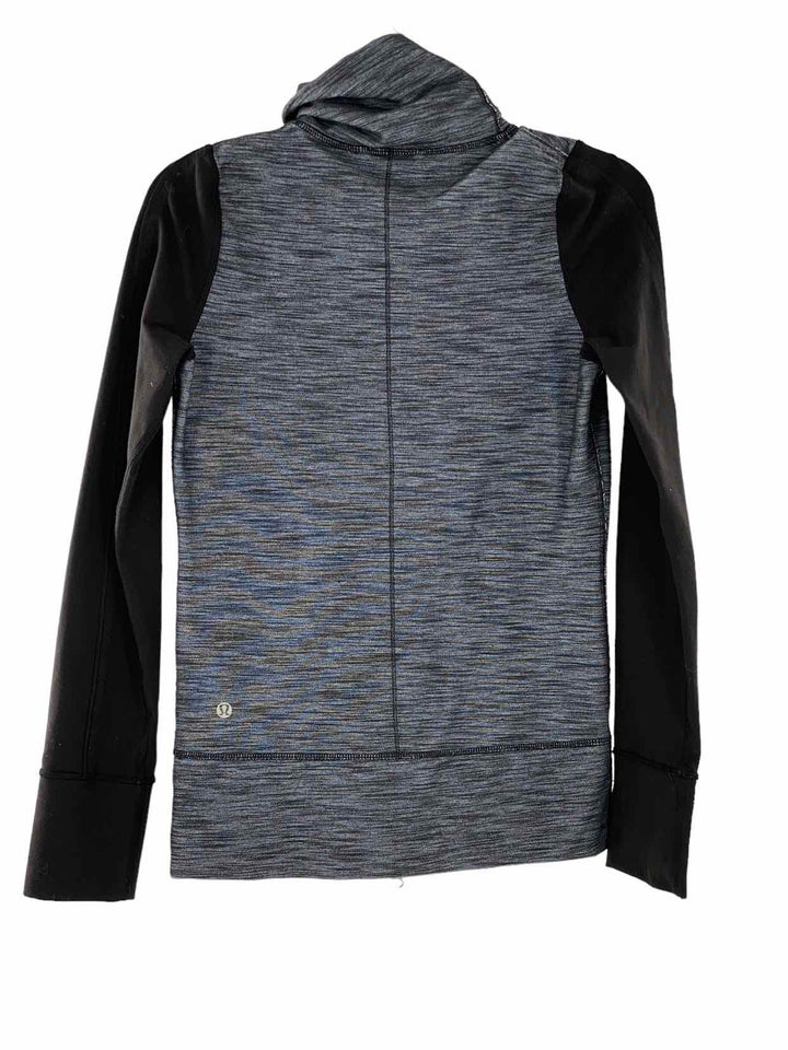 Lululemon Size 4 Dark Grey Black Print Athletic Jacket