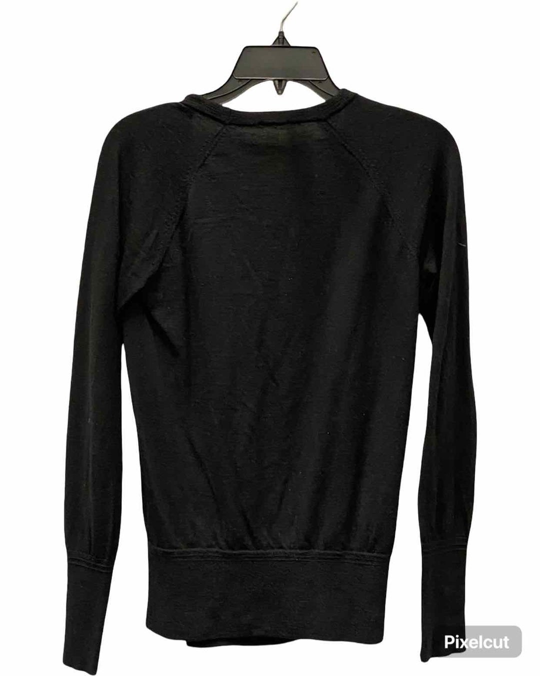 Ann Taylor Size L Black 100% Merino Wool Long Sleeve Shirts
