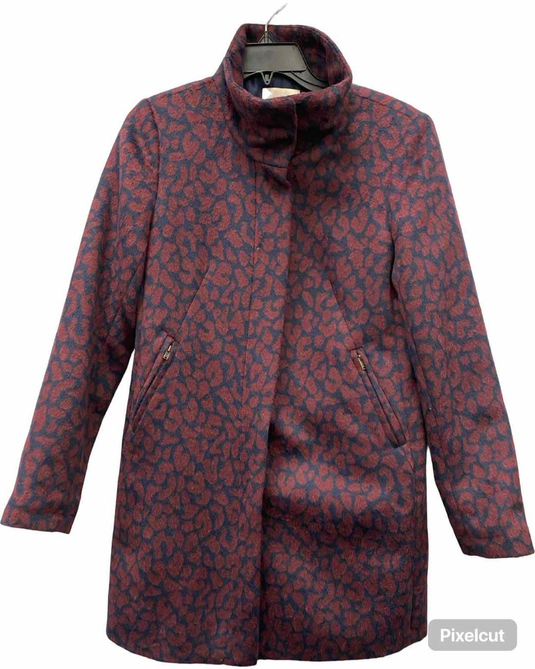 Loft Size XS Navy Blue Red Print Coat(Long)
