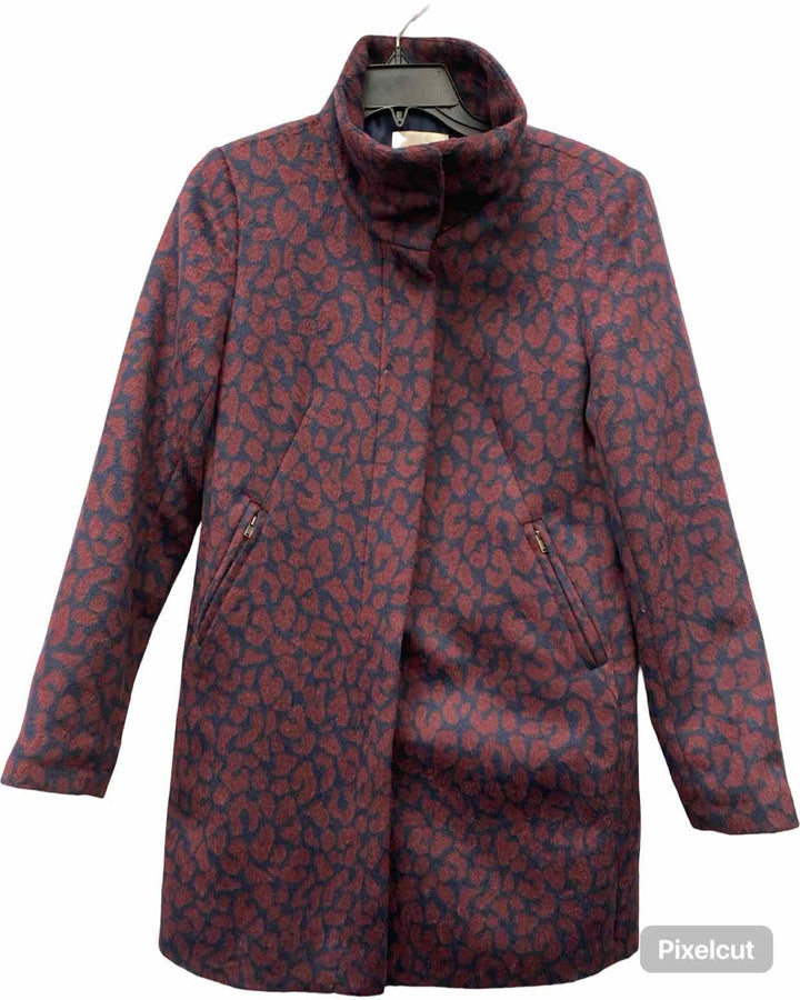 Loft Size XS Navy Blue Red Print Coat(Long)