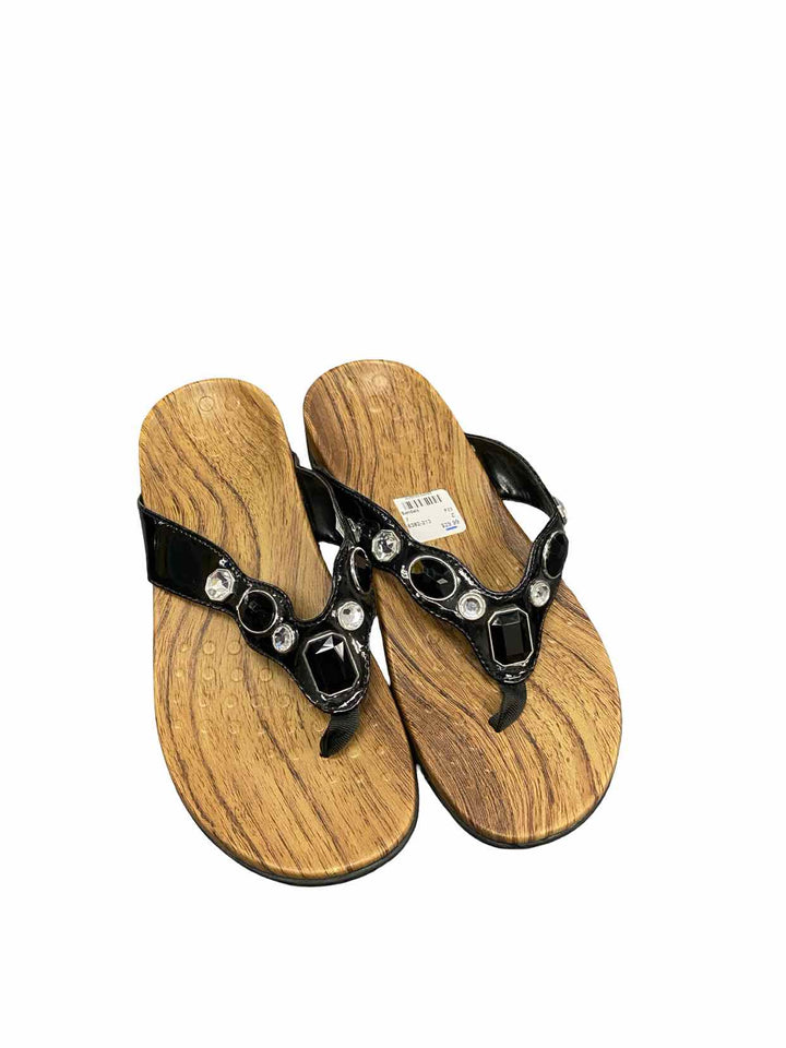 Vionic Shoe Size 7 Brown Black Sandals
