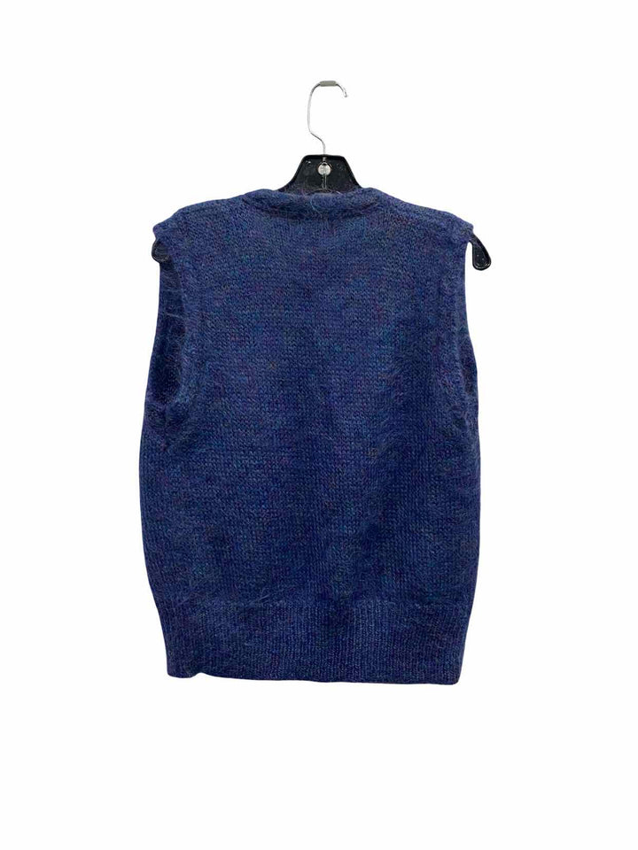 Jeanne Pierra Size S Blue 72% Mohair Vest