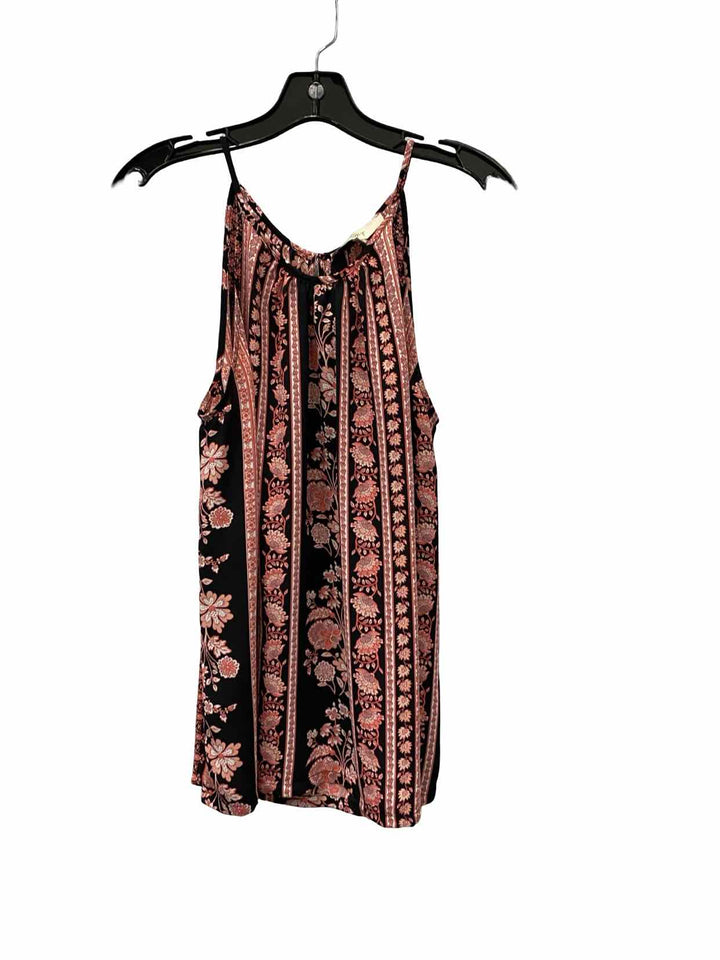 Loft Size M Black Red Tank Top