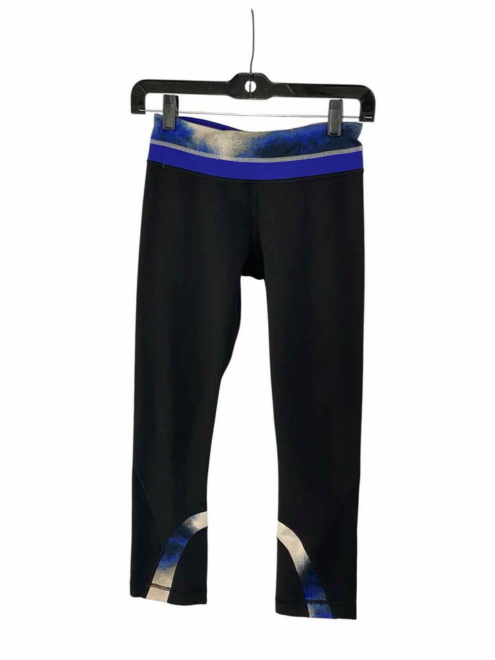 Lululemon Size 4 Black Blue Athletic Pants