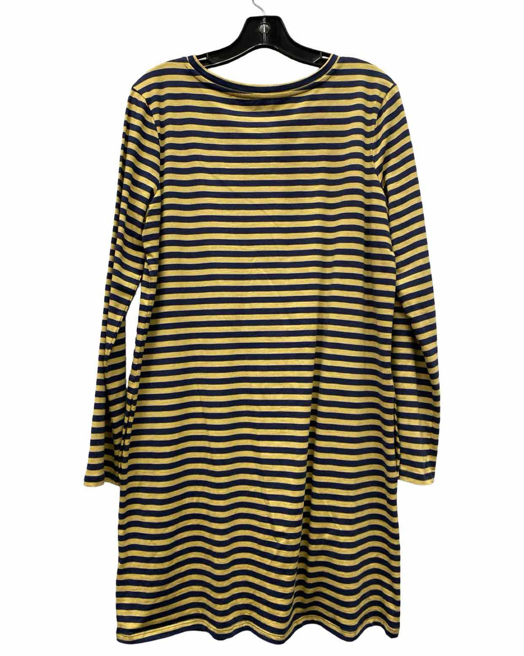 Toad & Co. Size M Navy Yellow Stripe Has Pockets! Dress