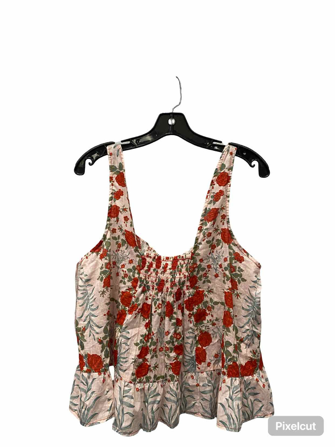 Maeve Size M Pink Red Rose 100% cotton Tank Top