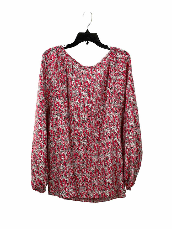 Lane Bryant Size 20 Peach Multi Print Long Sleeve Shirts