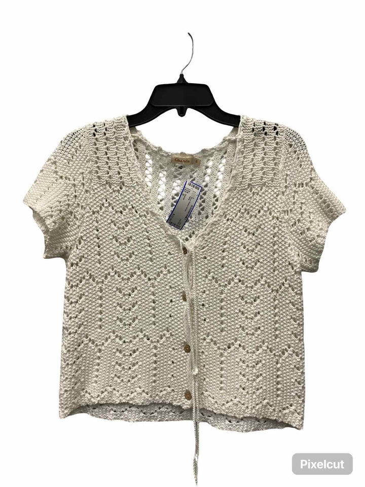 Ghanda Size S White Short Sleeve Shirts