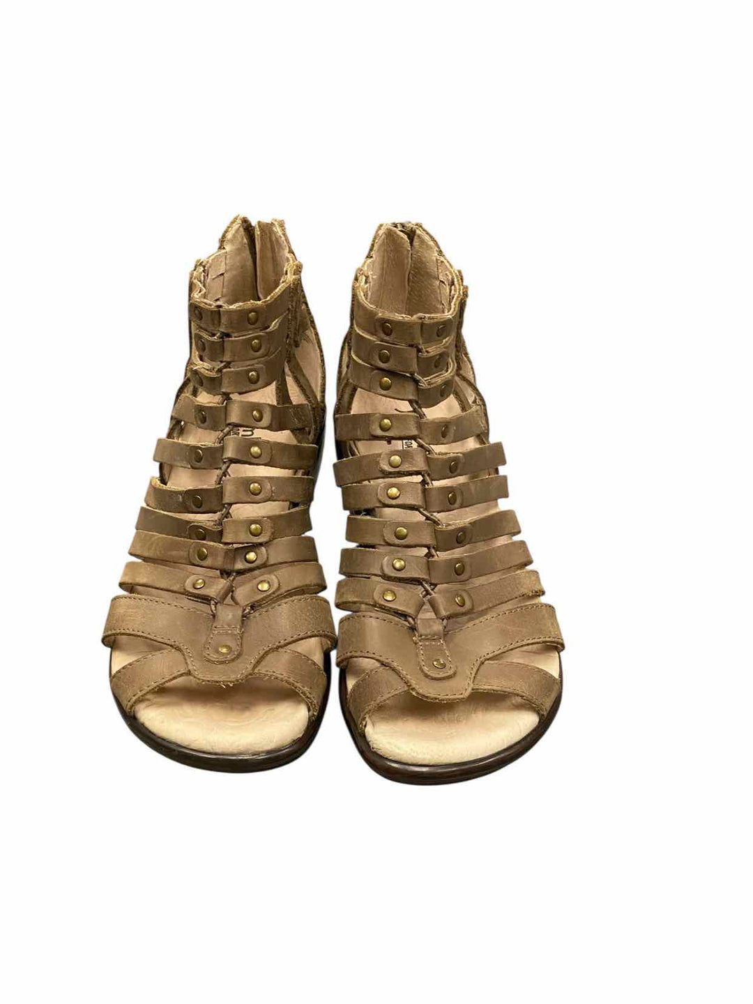 Jambu Shoe Size 6.5 Brown Leather Sugar Wedge Sandals