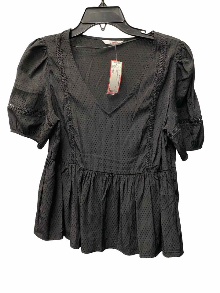 Camaieu Size S/M Black Short Sleeve Shirts