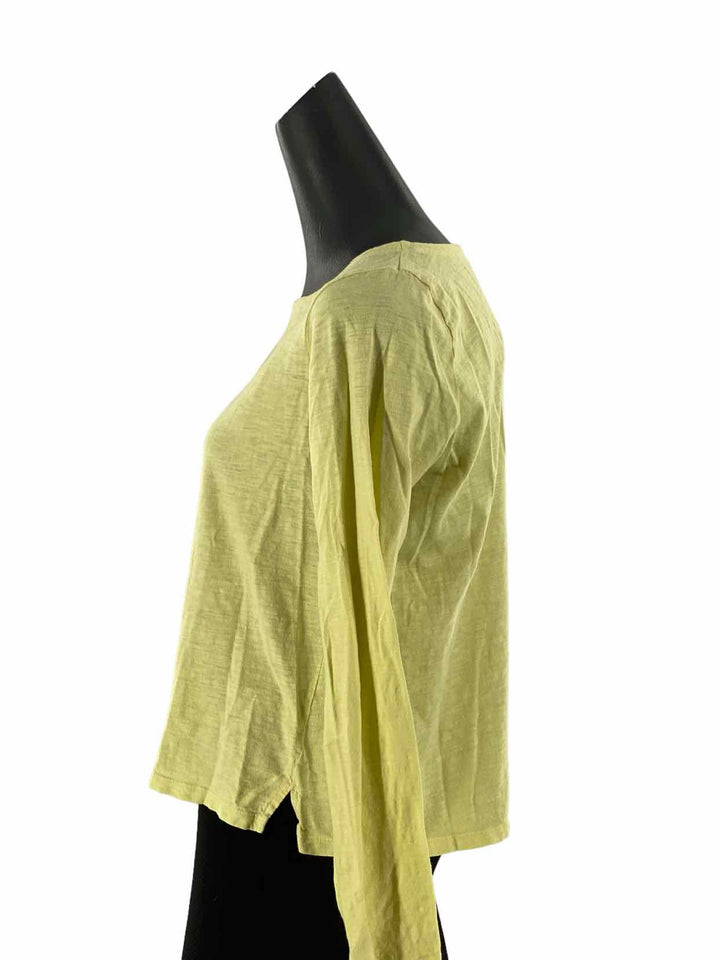 Eileen Fisher Size M Neon Yellow Long Sleeve Shirts