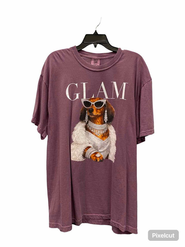 Comfort Colors Size XL Purple Print T-shirt