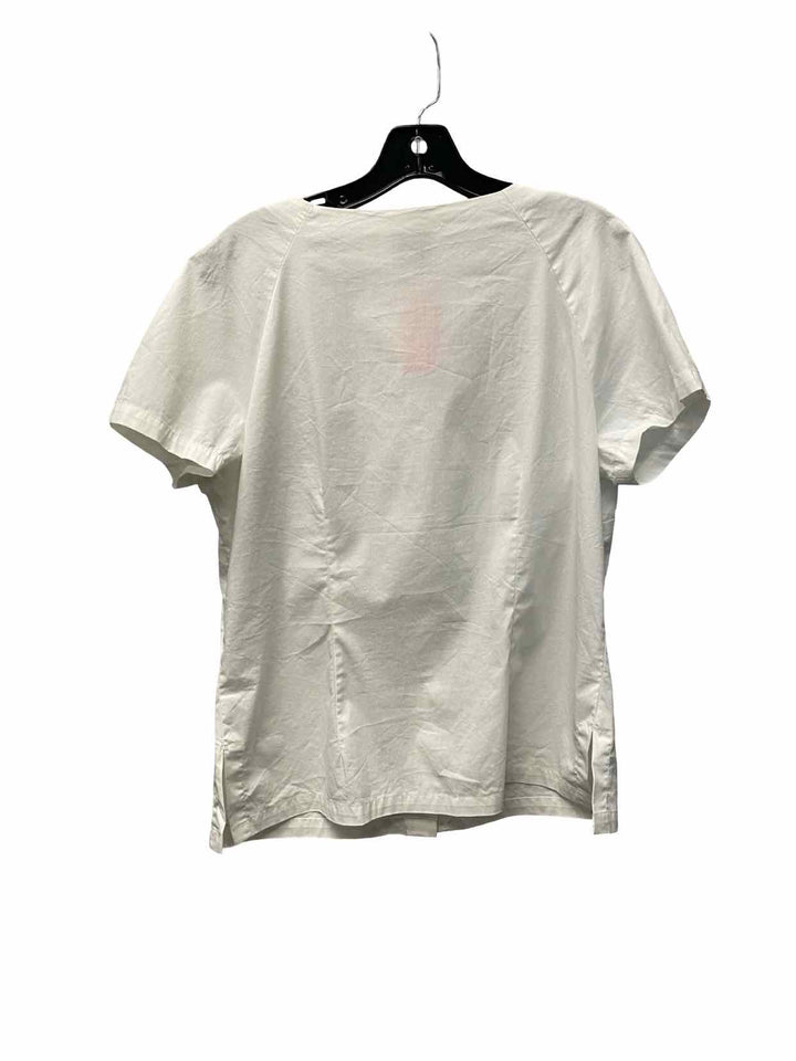 Linea by Louis Dell'Olio Size M White Short Sleeve Shirts