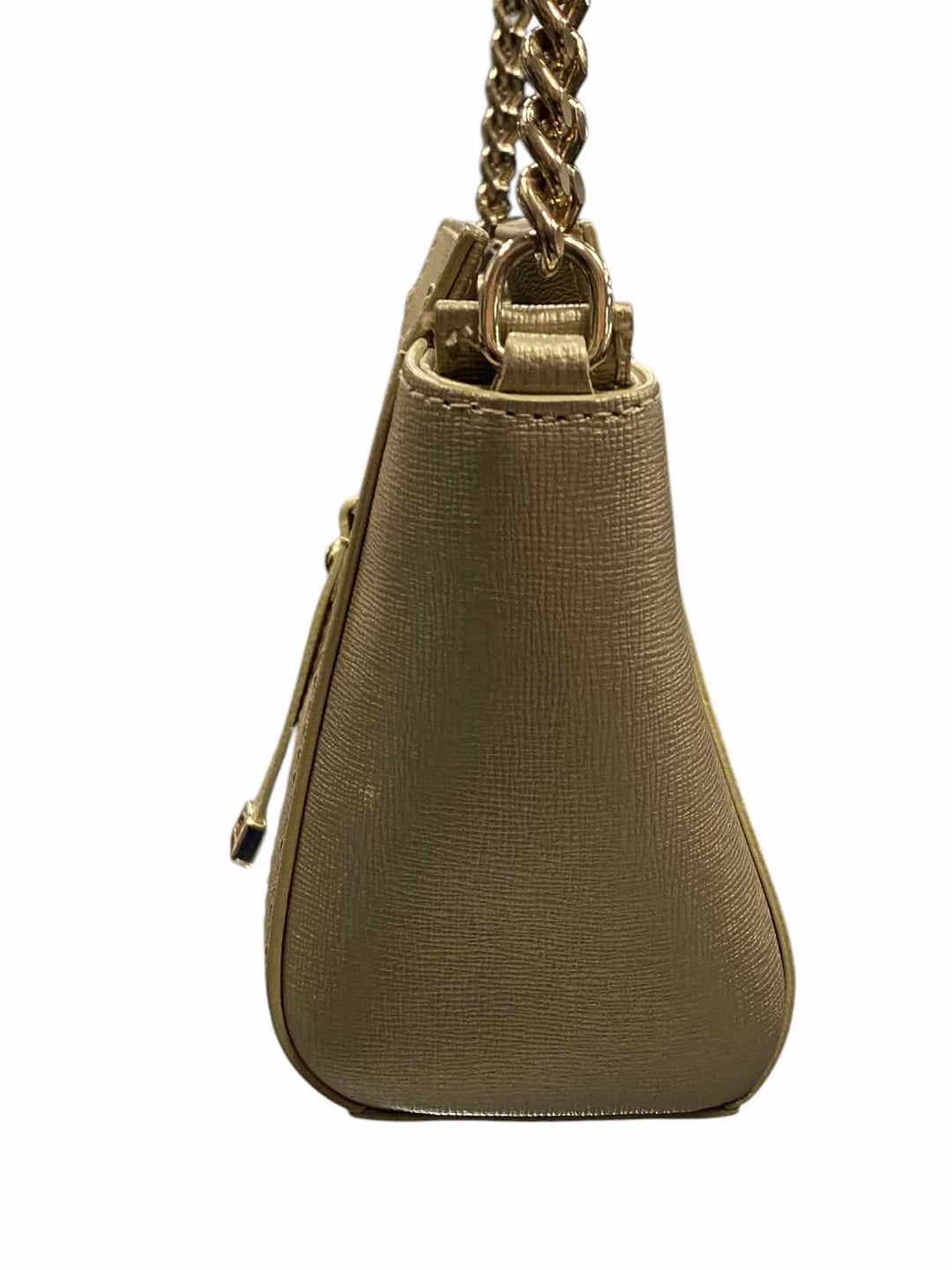 Furla Ginevra Leather Mini Crossbody Gold Purse