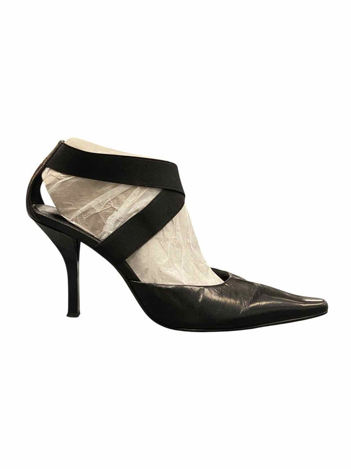 Nine West Shoe Size 10 Black Leather Heels