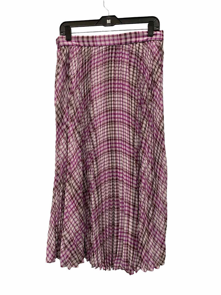 Ann Taylor Size 8 Pink Plaid Skirt