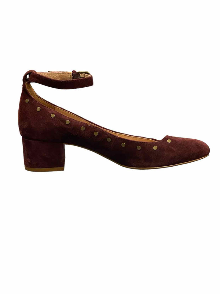 Madewell Shoe Size 7.5 Maroon Suede Heels