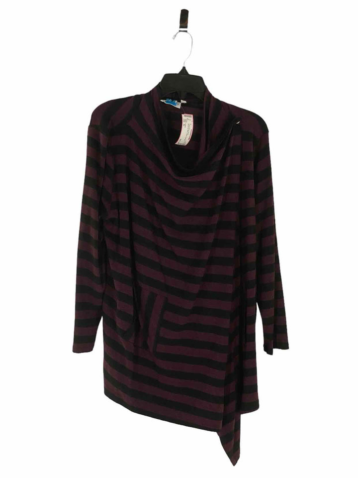 Habitat Size XL Burgundy Black Stripe Long Sleeve Shirts