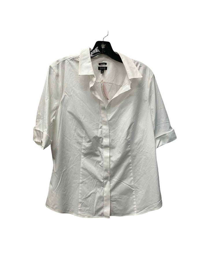 Talbots Size 12 White Short Sleeve Shirts