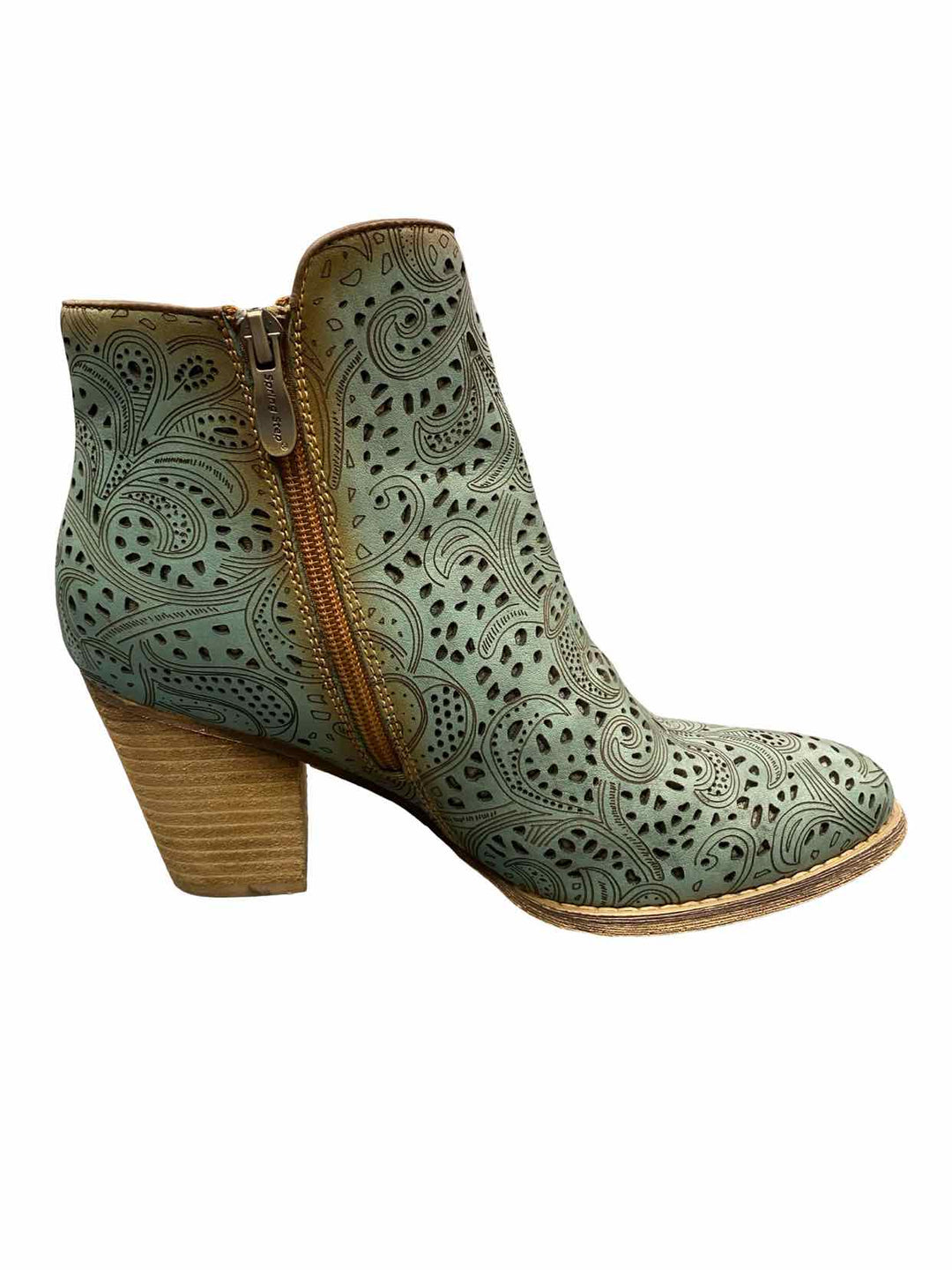L'Artiste Shoe Size 39 Teal Leather Alivia Boots(Ankle)