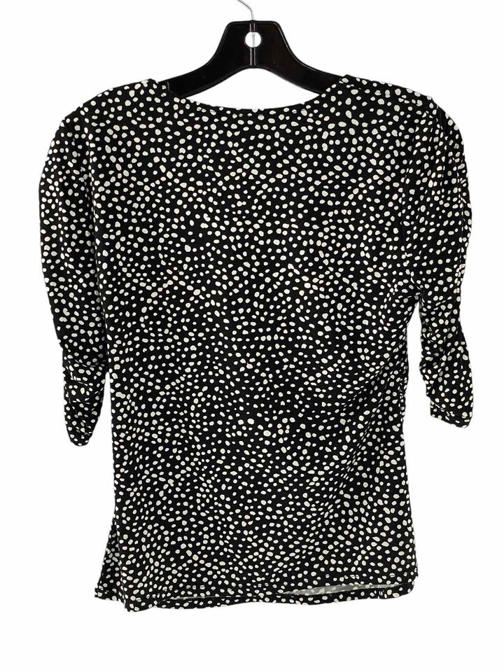 Alfani Size S Black White Poka dot Long Sleeve Shirts