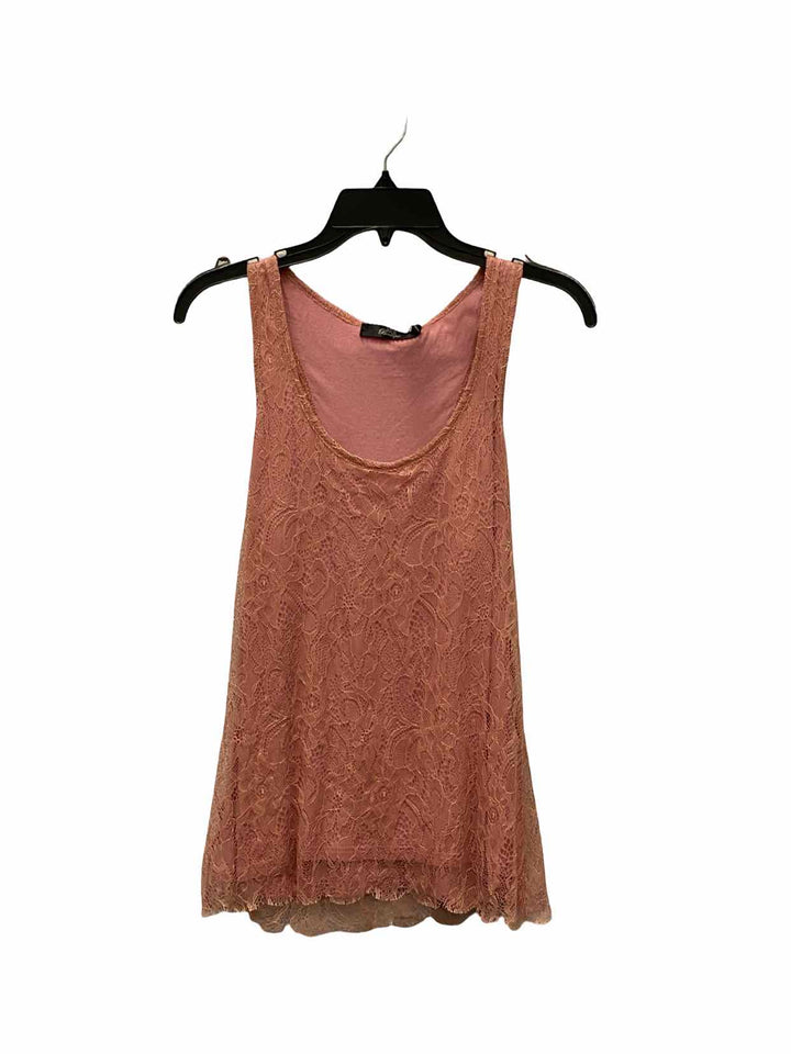 BKE Size S Pink Lace Tank Top
