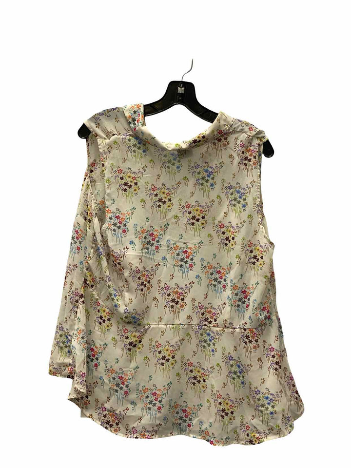 Cabi Size XL Cream Floral Tank Top