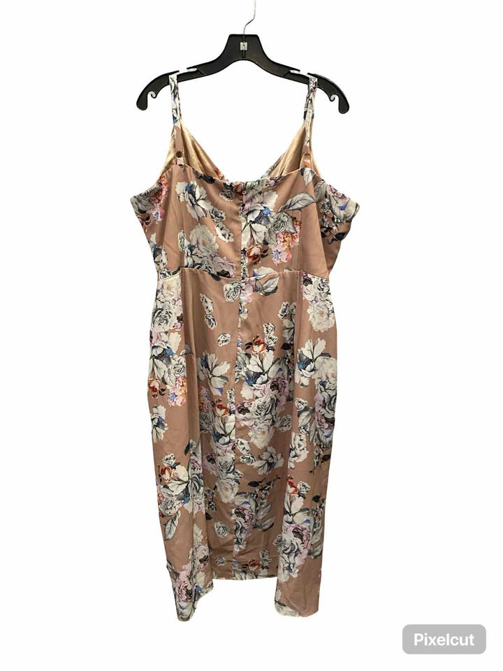 City Chic Size 22 Multi-Color Floral Dress