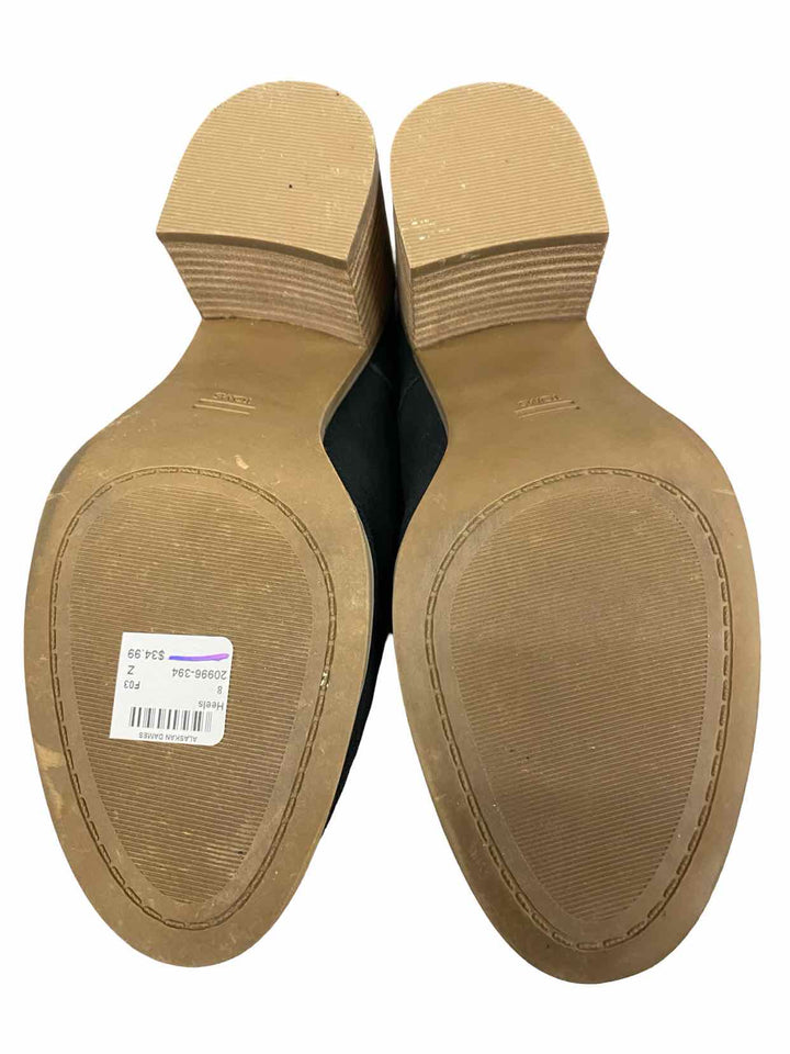 Toms Shoe Size 8 Black Suede Heels