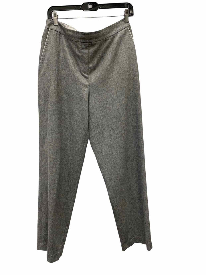Lafayette 148 Size M Gray Silver Wool Pants