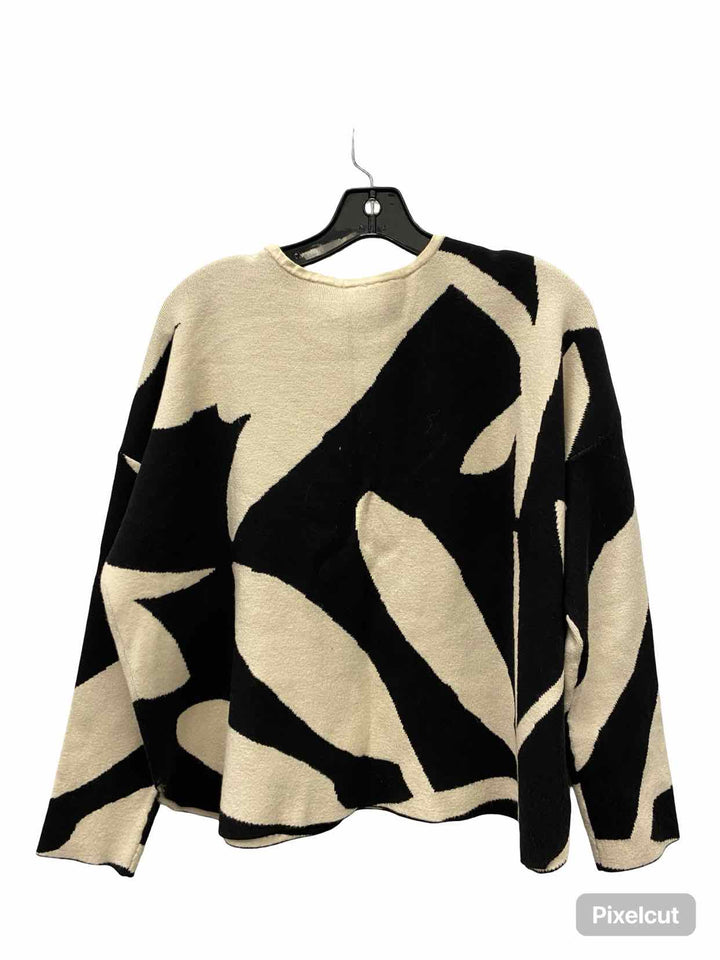 Wynne Collection Size S Black White Sweater