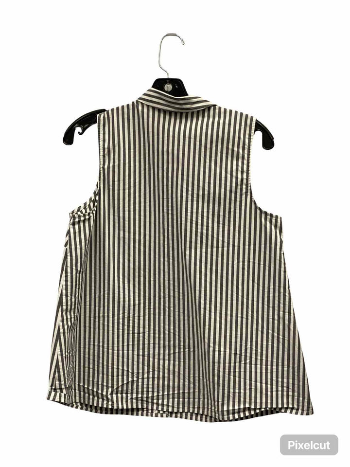J Jill Size S White Grey Stripes Tank Top