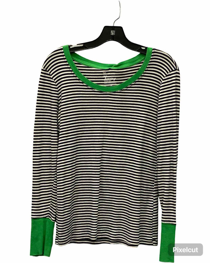 Gap Size M Navy Blue White & Green Long Sleeve Shirts