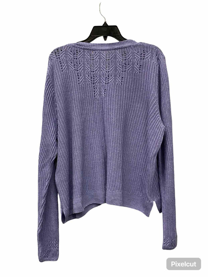 Sundance Size XXL Purple 100% Linen Sweater