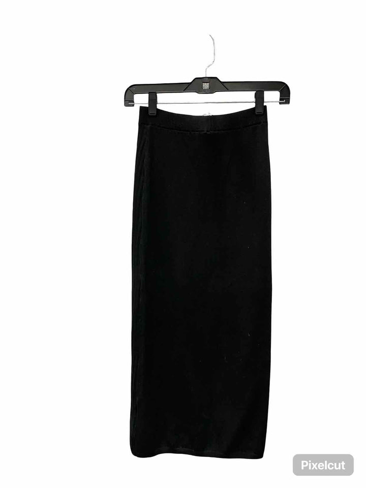 Free People Size XS Black Ribbed Skirt