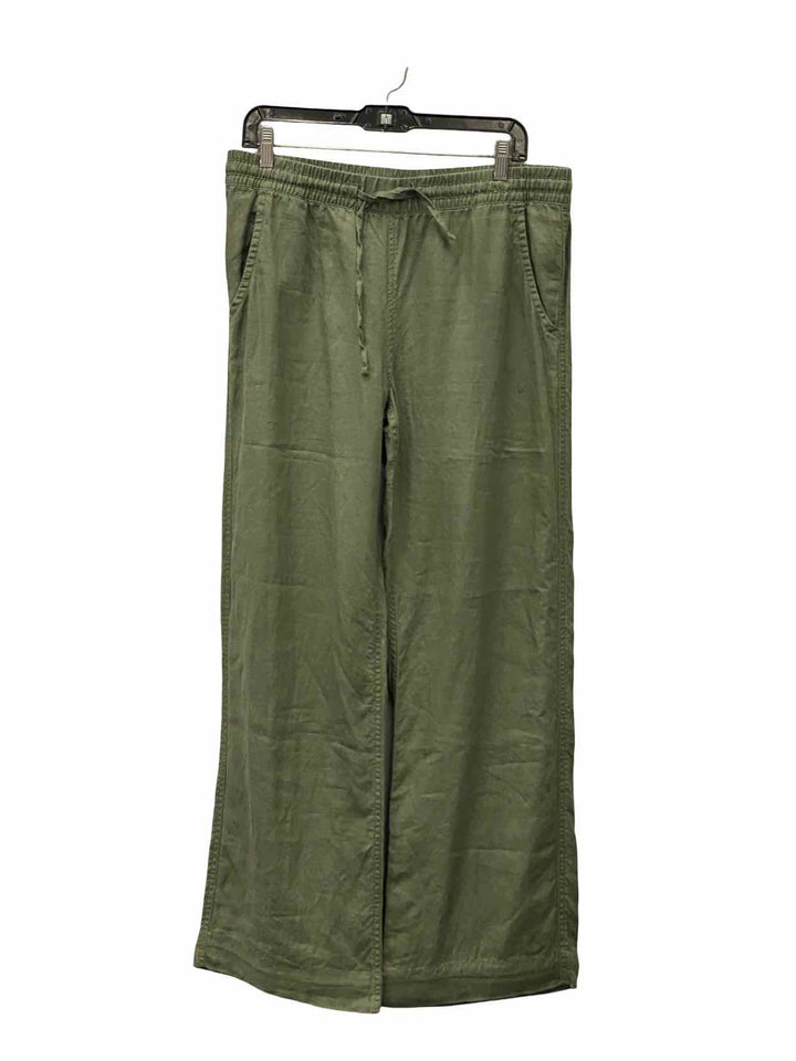LL Bean Size 12 Green 100% Linen Pants