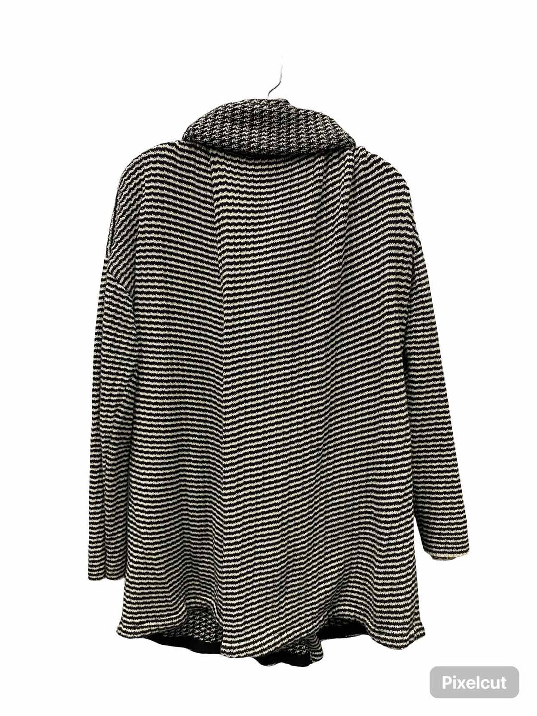 Cabi Size XL Black White Striped Sweater