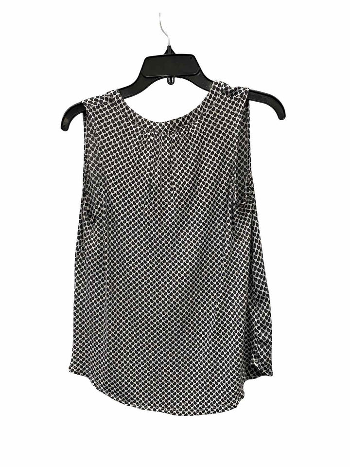 Loft Size XS Black White Paisley Short Sleeve Shirts