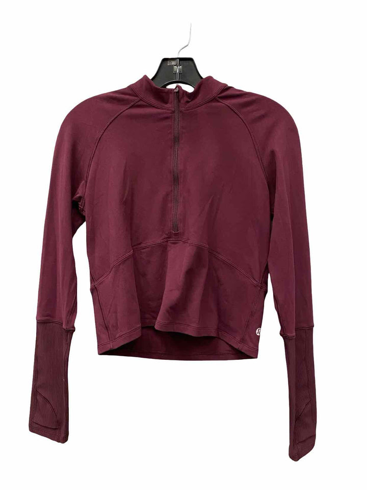 Lululemon Size 6 Marroon Athletic Long Sleeve