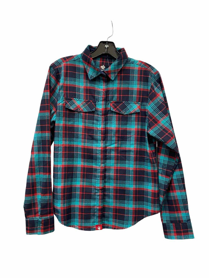 Rabbit Size SM Green Red & Black Plaid Long Sleeve Shirts