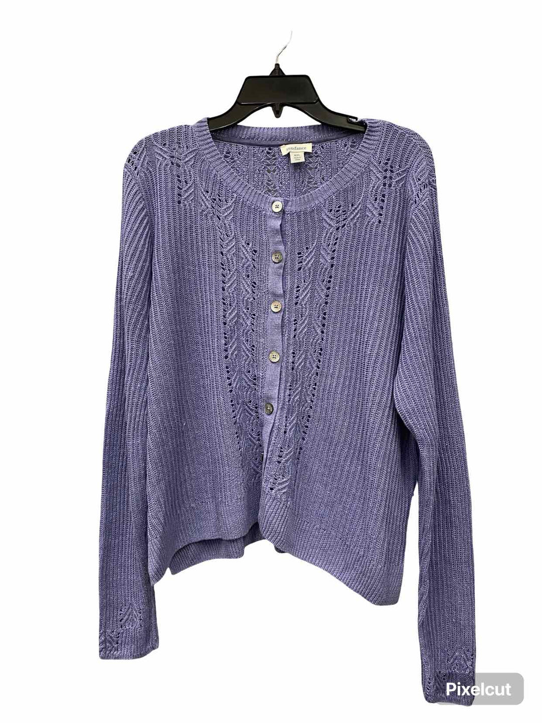 Sundance Size XXL Purple 100% Linen Sweater