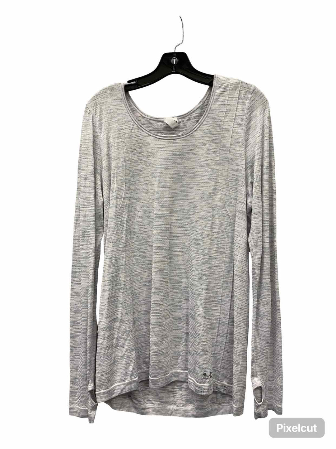 Under Armour Size XL White Green Print Athletic Long Sleeve