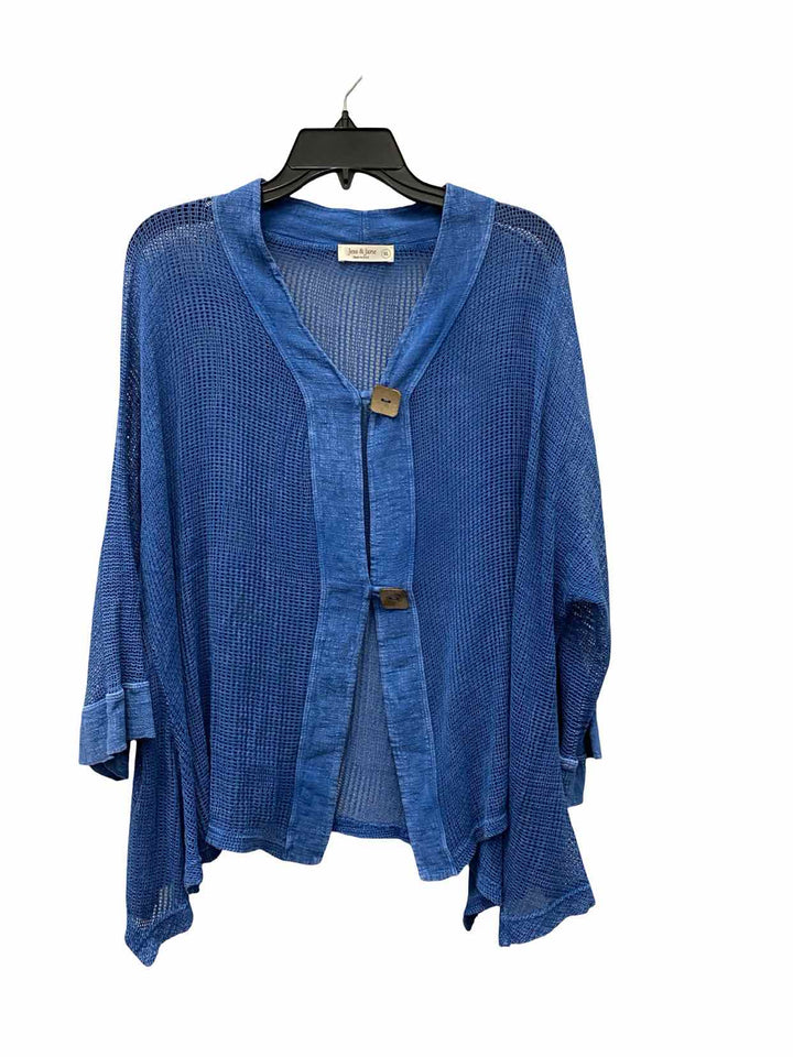 Jess and Jane Size XL Blue 100% cotton Long Sleeve Shirts