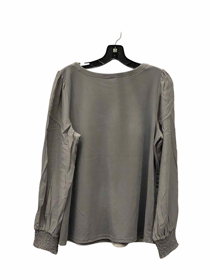 J Jill Size M Gray Long Sleeve Shirts