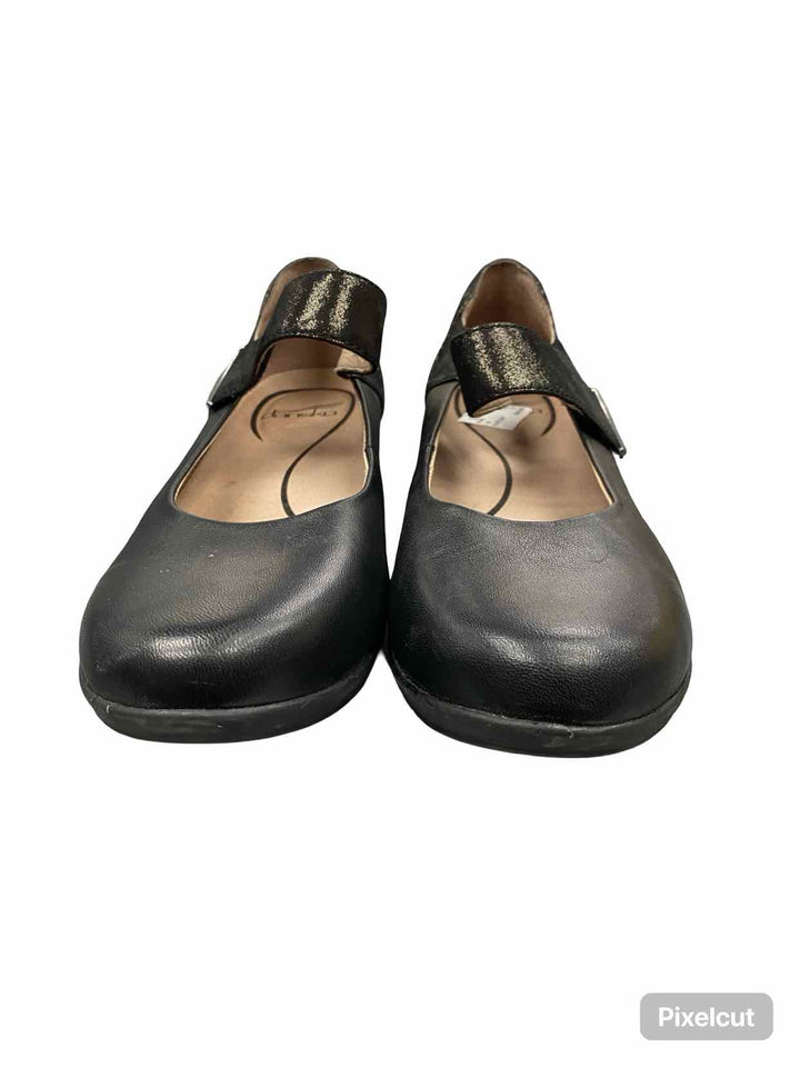 Dansko Shoe Size 38 Black Leather Audrey Mary Jane Flats