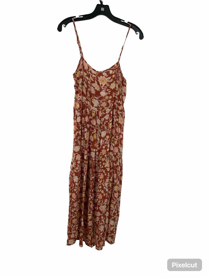 Billabong Size S Burnt Orange Floral Dress