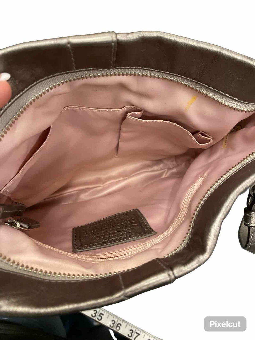 COACH Silver Shoulder Bag Purse