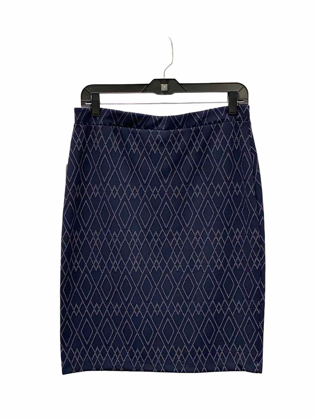 Leota Size M Navy White Print Pencil Skirt